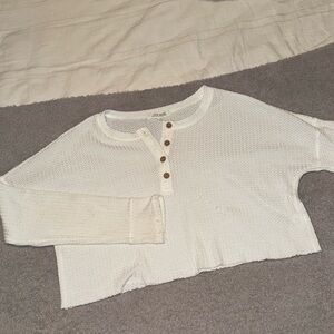 12th tribe long sleeve crop top